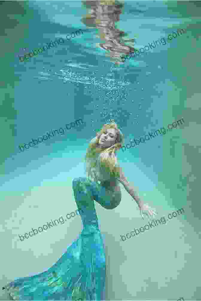 A Beautiful Mermaid Swimming Gracefully Underwater, Her Long Flowing Hair Shimmering Like Gold The Little Mermaid Hans Christian Andersen