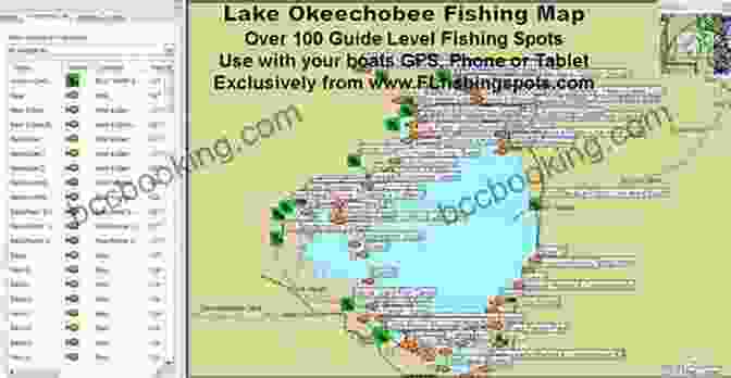 A Close Up Of A Detailed Fishing Map Northern Ohio Fishing Map Guide