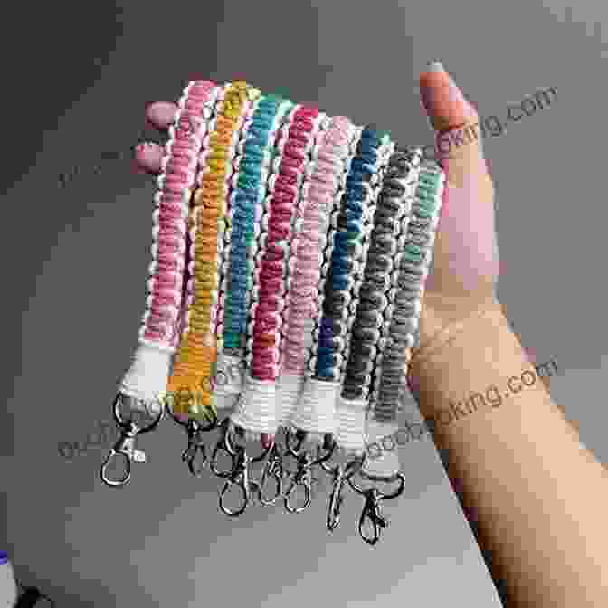 A Collection Of Intricate Braids Forming Stylish Lanyards And Key Chains. Paracord : How To Make The Best Bracelets Lanyards Key Chains Buckles And More