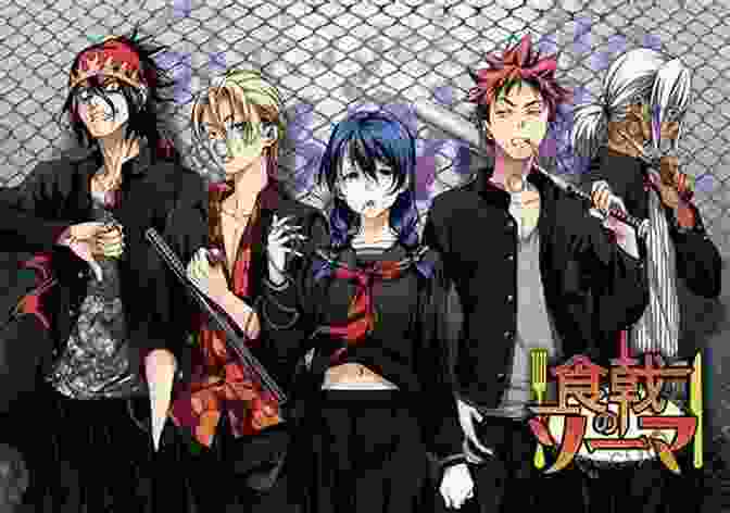 A Group Of Characters From Shokugeki No Soma Vol. 1, Including Soma Yukihira, Megumi Tadokoro, And Takumi Aldini. Food Wars : Shokugeki No Soma Vol 2: The Ice Queen And The Spring Storm