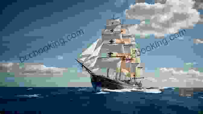 A Majestic Sailing Ship Gliding Through The Tranquil Ocean, Its Sails Billowing In The Wind. Great American Sailing Stories: Lyons Press Classics
