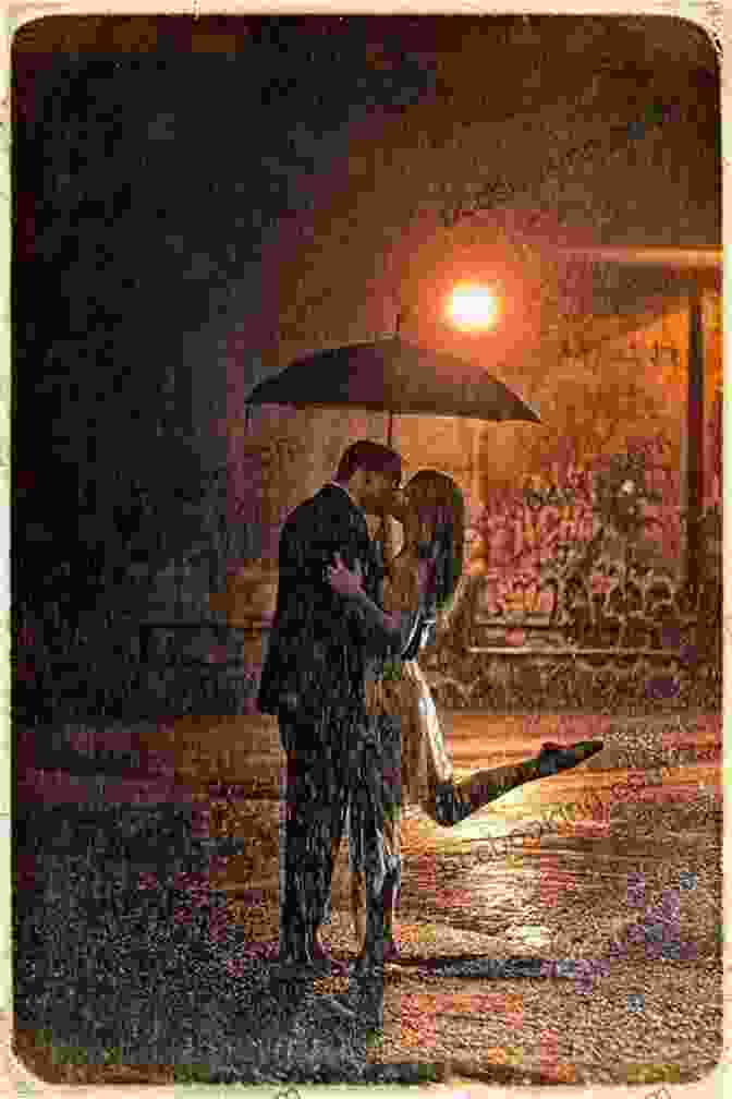 A Romantic Scene Depicting A Couple Kissing In The Rain, With The City Skyline In The Background Married To The Mafia 3: The Last Don