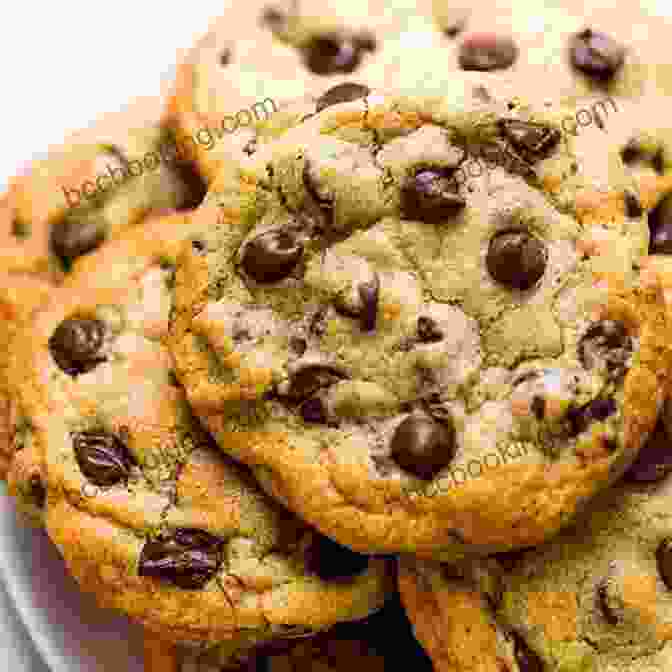 A Tray Of Freshly Baked Chocolate Chip Cookies, With A Gooey Chocolate Center And Crispy Edges. Four Famous Cookie Recipes: Independent Author