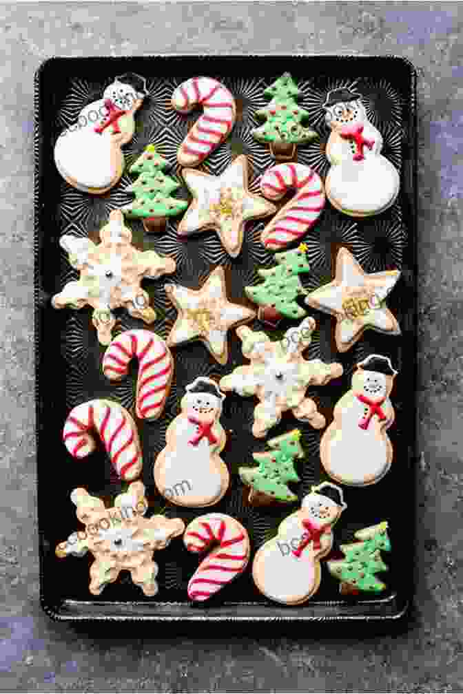 A Tray Of Sugar Cookies, Decorated With Colorful Sprinkles And Festive Designs. Four Famous Cookie Recipes: Independent Author