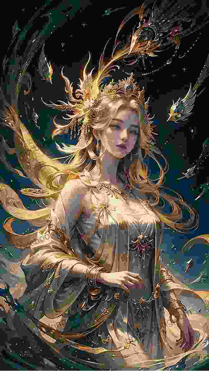 A Whimsical Illustration Of Princess Alicia, A Young Maiden With Flowing Hair And An Ethereal Aura, Standing In A Lush Garden Surrounded By Vibrant Flowers And Sparkling Butterflies. The Tale Of Princess Alicia