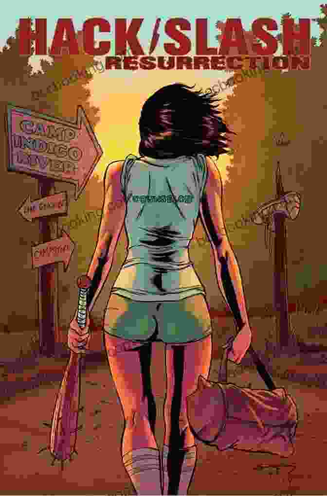 Cassie Hack, The Protagonist Of Hack/Slash, A Young Woman With Short Black Hair And A Determined Expression, Holding A Chainsaw In One Hand And A Shotgun In The Other, Standing In Front Of A Burning Building. Hack/Slash Omnibus Vol 4 Tim Seeley