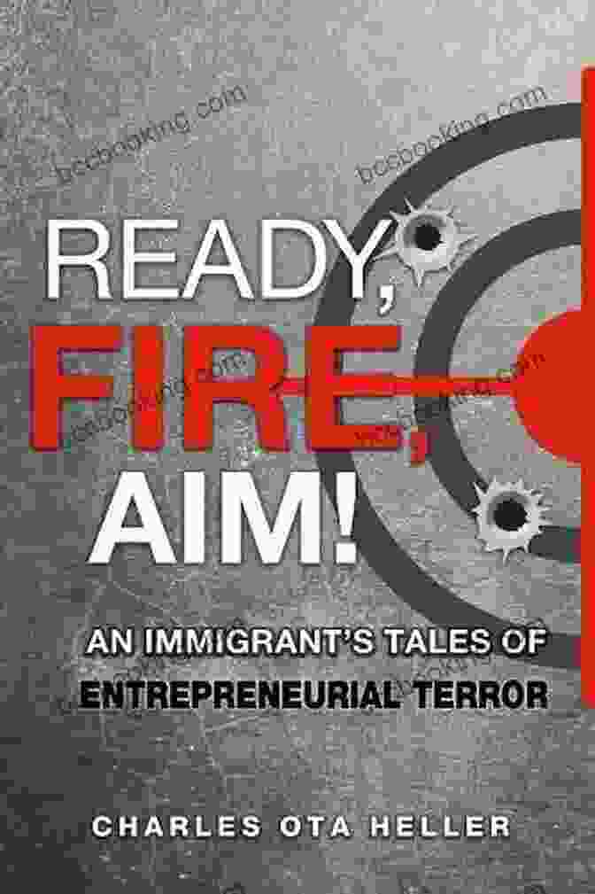 Cover Of An Immigrant Tales Of Entrepreneurial Terror, Featuring A Silhouette Of A Man Running In Fear Against A Dark Urban Backdrop Ready Fire Aim: An Immigrant S Tales Of Entrepreneurial Terror