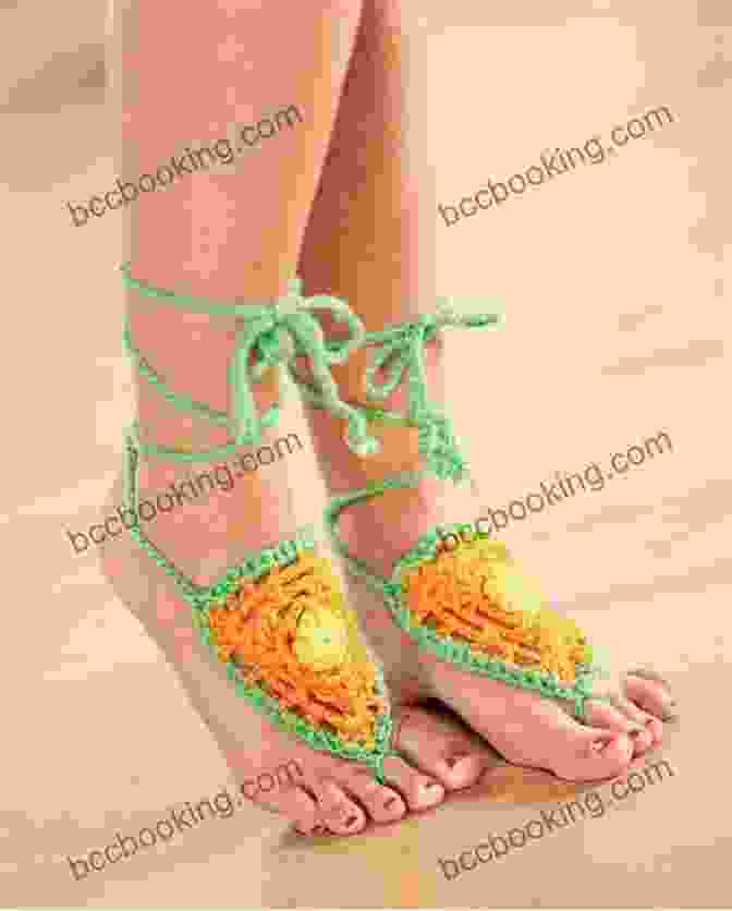 Crochet Barefoot Sandals Made From Bamboo Yarn, Promoting Sustainable Fashion Crochet Pattern For Royal Bamboo Barefoot Sandals