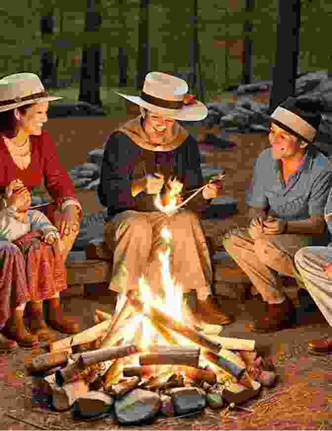 Family Gathered Around A Campfire, Sharing Stories And Laughter Family Folktales: What Are Yours?