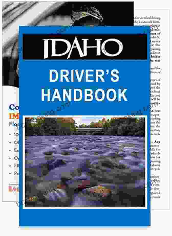 Idaho Practical Handbook For New Drivers, Cover Image, Young Driver Holding The Book IDAHO PRACTICAL HANDBOOK FOR NEW DRIVERS : The Study Guide To Prepare For Idaho Permit Test With 250 Questions And Answers