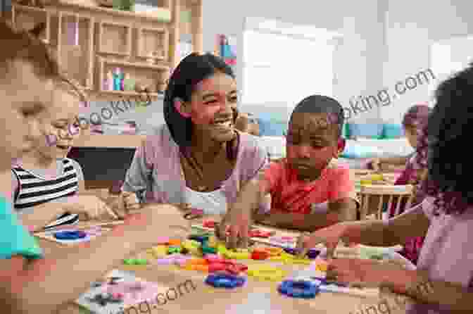Image Of An Early Childhood Educator Interacting With A Group Of Young Children Flashcard Study System For The National Board Certification School Counseling: Early Childhood Through Young Adulthood Exam