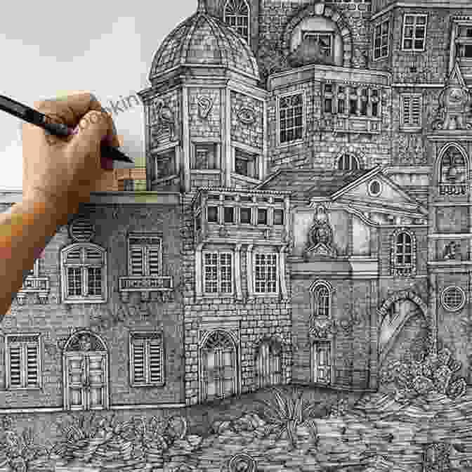 Intricate Pen And Ink Sketch Of A Cityscape Pen Ink And Watercolor Sketching: Learn To Draw And Paint Stunning Illustrations In 10 Step By Step Exercises