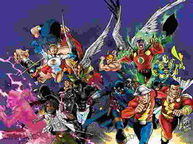 League Of Super Heroes Book Cover With A Group Of Superheroes Standing Tall Against A Vibrant Sunset, Their Faces Illuminated With Unwavering Determination. League Of Super Heroes: Rise Of The Villain (Party Game Society) (#1)