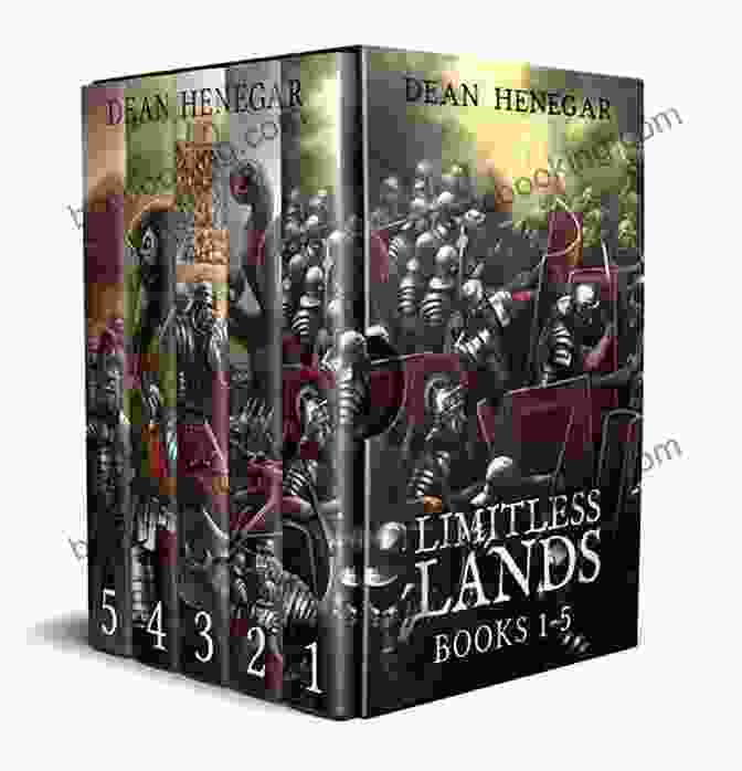 LitRPG Box Set Cover: A Group Of Adventurers Armed With Futuristic Weapons And Armor Stand In A Fantastical Landscape Eternal Online: The Complete Series: (A LitRPG Box Set: 1 3)