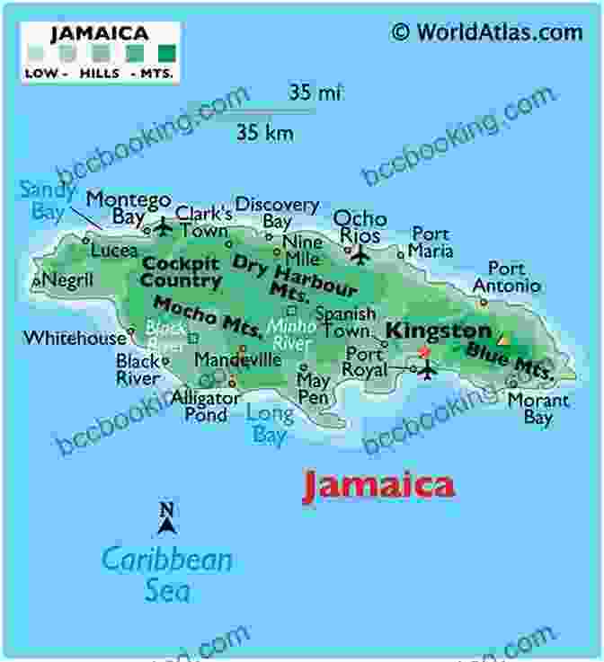 Map Showing The Connection Between Jamaica And West Africa ANANCY And The MAGIC YAMPI: A Jamaican Tale With West African Roots