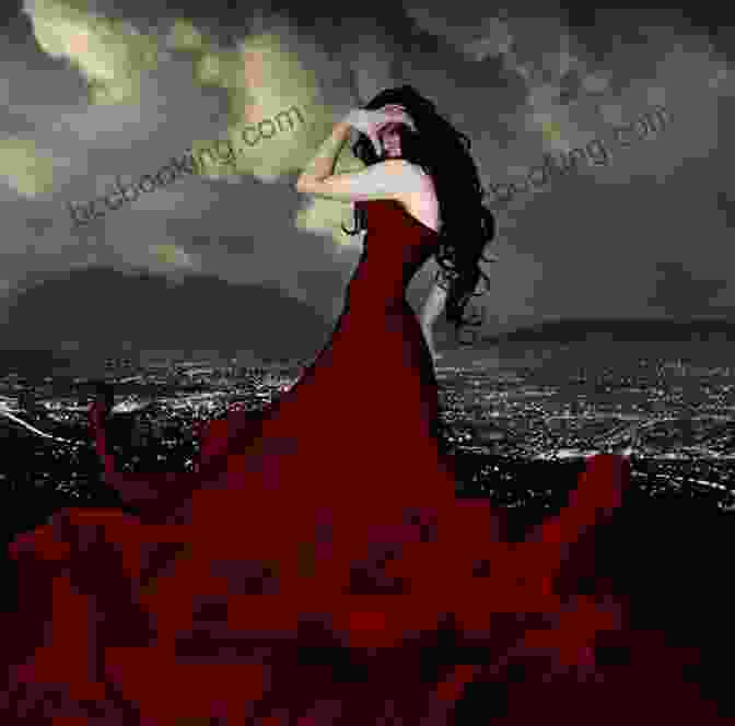 Shades Of Vampire: Break Of Day Book Cover Depicting A Woman In A Flowing Red Dress And A Vampire With Pale Skin And Piercing Eyes. A Shade Of Vampire 7: A Break Of Day
