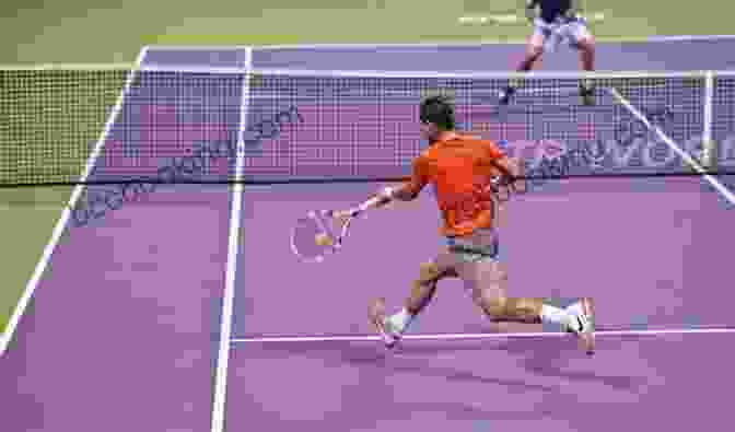 Tennis Player Running To The Next Shot, Symbolizing The Ongoing Journey Of Improvement And Enjoyment The Tennis Commandments: Winning At Amateur Tennis And The Parallels To Winning At Life