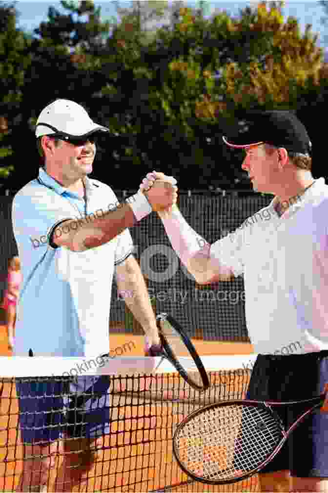 Tennis Players Shaking Hands After A Match, Emphasizing The Importance Of Sportsmanship And Fair Play The Tennis Commandments: Winning At Amateur Tennis And The Parallels To Winning At Life