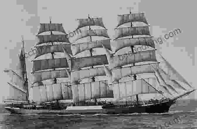 The Legendary Windjammer Pamir Sailing Through Stormy Seas, Its Sails Billowing In The Wind. The Last Time Around Cape Horn: The Historic 1949 Voyage Of The Windjammer Pamir