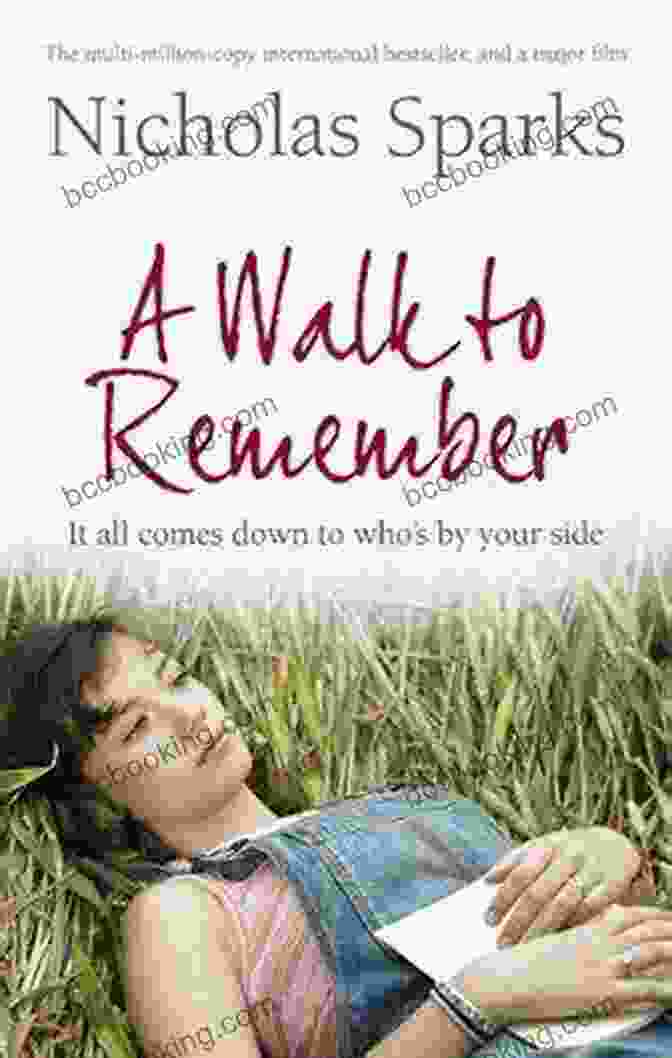 Walk To Remember Book Cover Featuring A Young Man And Woman Embracing Under A Tree. A Walk To Remember Nicholas Sparks